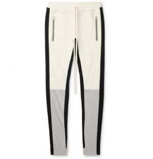 Fear of God - Tapered Panelled Jersey Sweatpants - Men - Off-white Fear of God - Tapered Panelled Jersey Sweatpants - Men - Off-white
