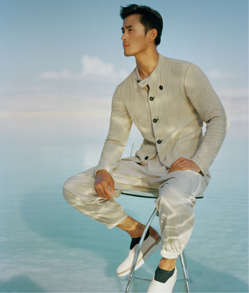 Zhao Lei reunites with Giorgio Armani for the brand's spring-summer 2019 campaign.