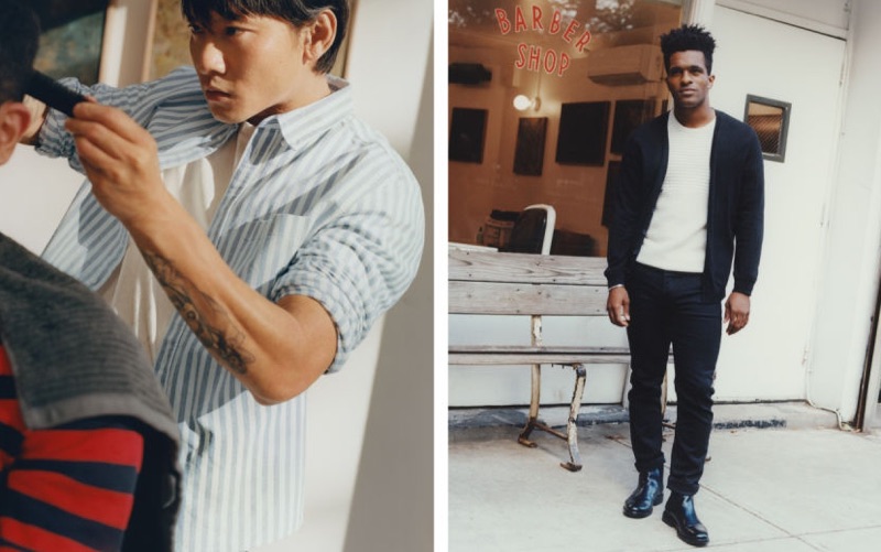 Chi Wong and Darryl Westly sport casual styles from H&M.