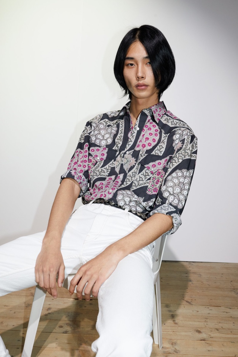 Model Tae Min Park fronts Isabel Marant's spring-summer 2019 campaign.