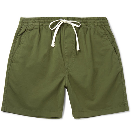 J.Crew – Stretch-Cotton Twill Drawstring Shorts – Men – Green | The ...