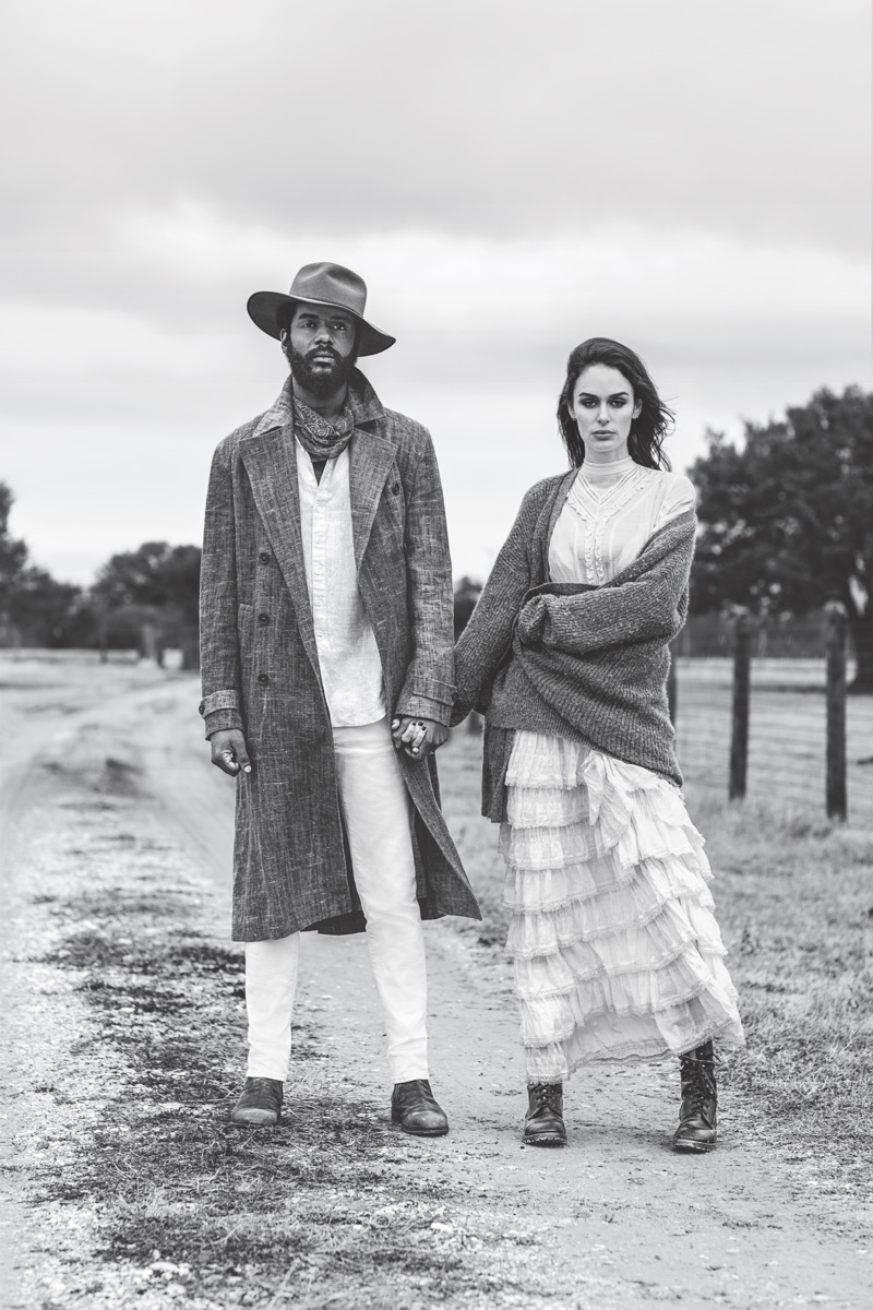 Starring in John Varvatos' spring-summer 2019 campaign, Gary Clark Jr. joins his wife Nicole Trunfio.