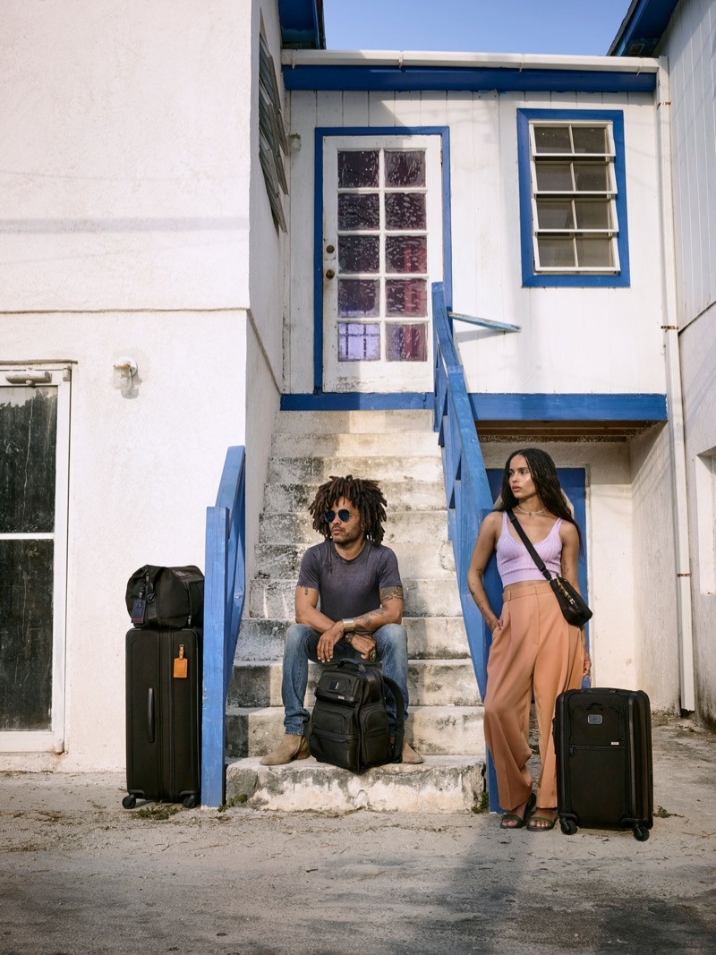 Singer Lenny Kravitz joins his daughter Zoe for TUMI's A3 Collection campaign. » Lenny Kravitz Joins Daughter Zoë for TUMI A3 Collection Campaign Singer Lenny Kravitz joins his daughter Zoe for TUMI's A3 Collection campaign.