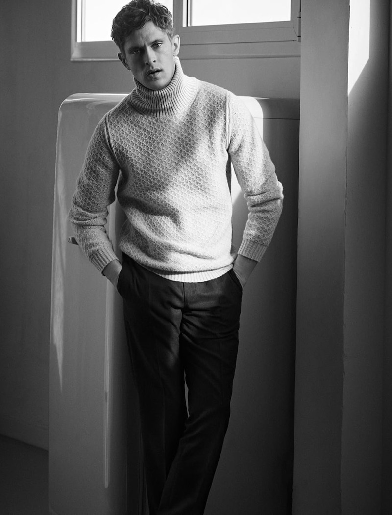 An elegant vision, Mathias Lauridsen wears Massimo Dutti.
