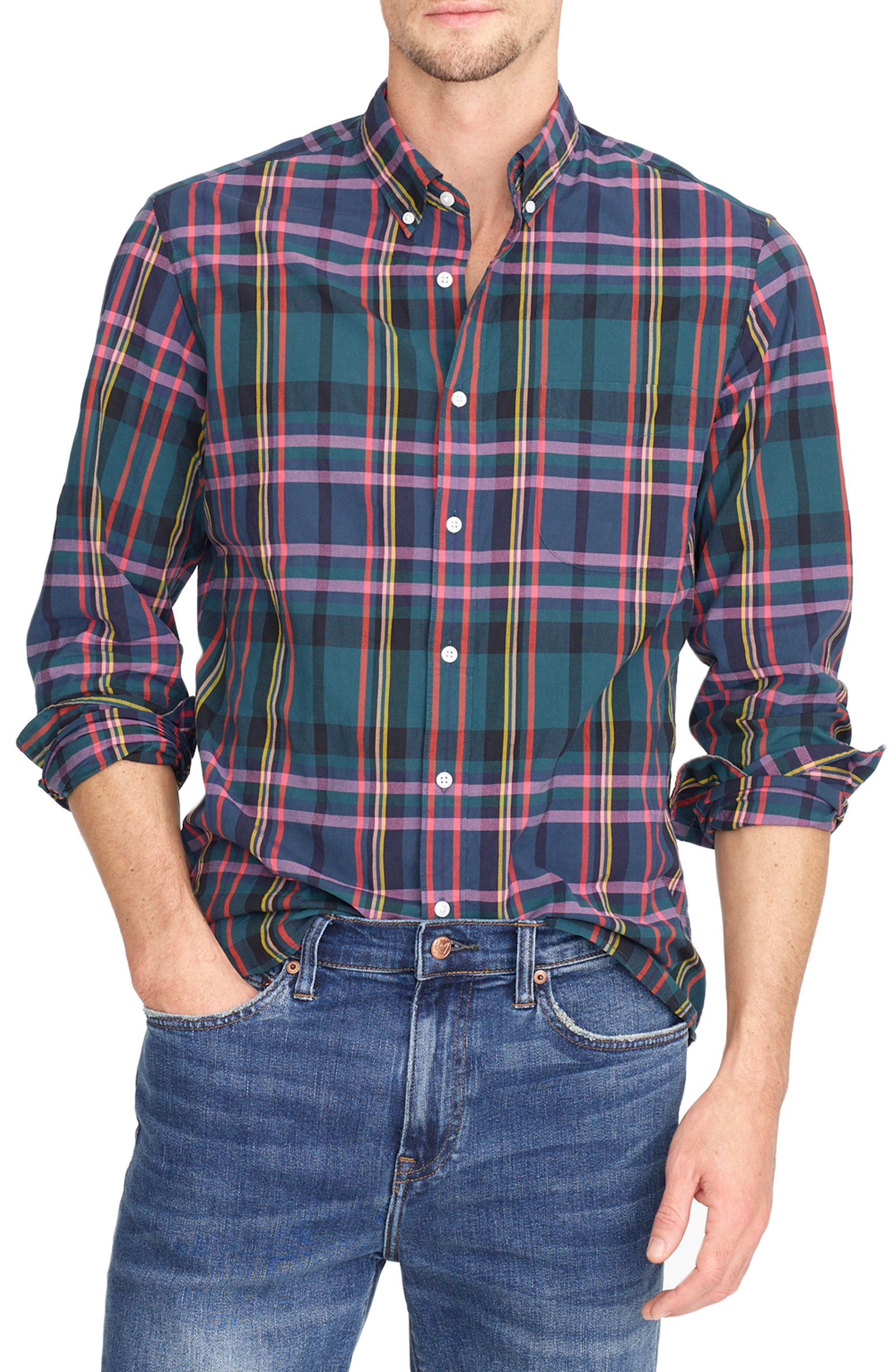 j crew slim secret wash shirt