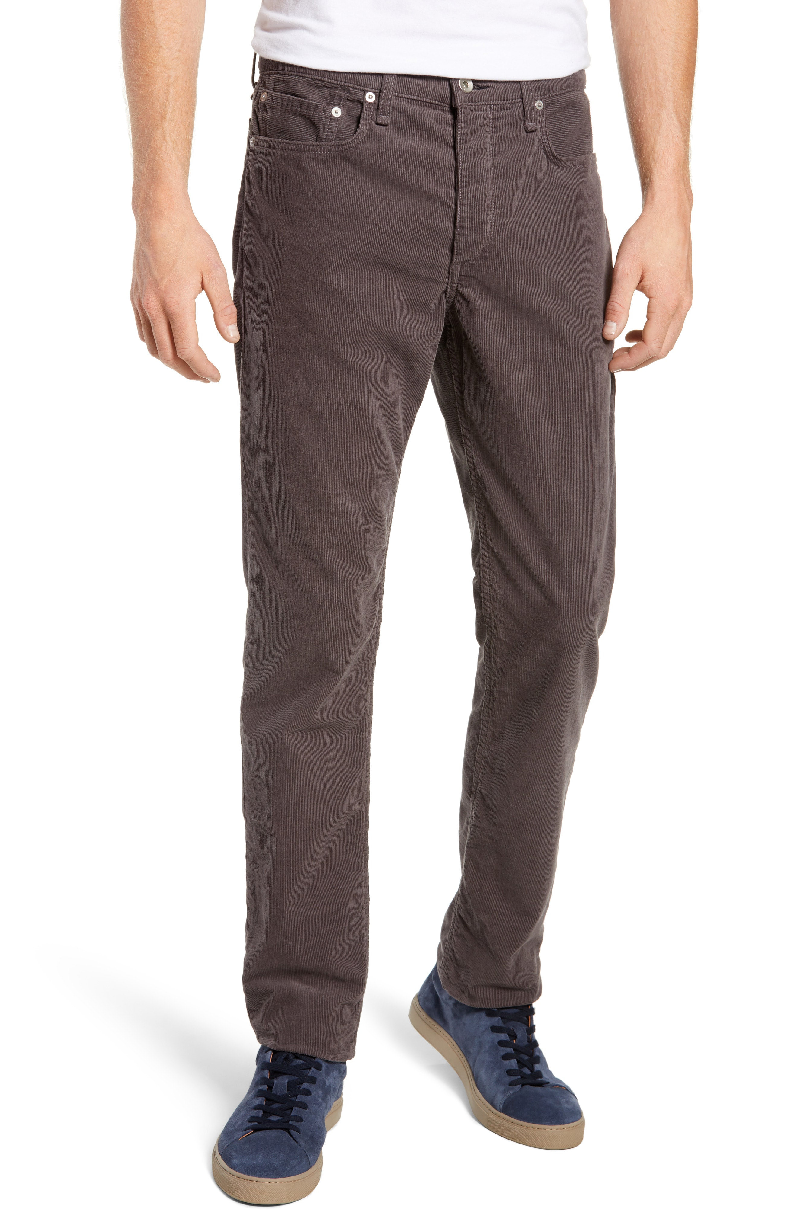 Men’s Rag & Bone Slim Fit Corduroy Pants, Size 31 – Grey | The Fashionisto