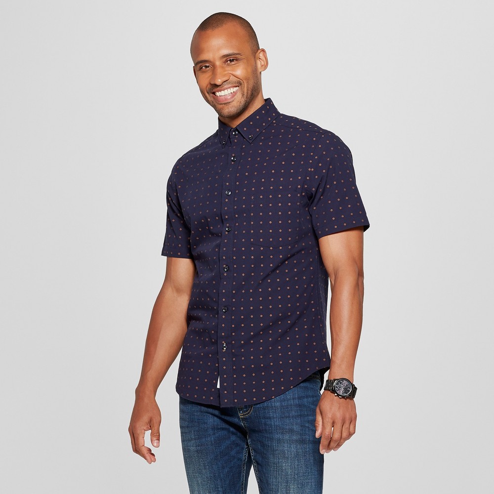 Men’s Slim Fit Northrop Short Sleeve Button-Down Shirt – Goodfellow ...