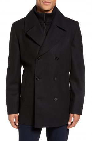 Men's Vince Camuto Dock Peacoat, Size Medium - Black Men's Vince Camuto Dock Peacoat, Size Medium - Black
