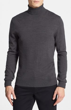 Men's Vince Camuto Merino Wool Turtleneck, Size Large - Grey Men's Vince Camuto Merino Wool Turtleneck, Size Large - Grey