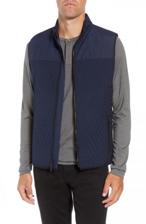 Men's Vince Camuto Slim Fit Quilted Vest, Size XX-Large - Blue Men's Vince Camuto Slim Fit Quilted Vest, Size XX-Large - Blue