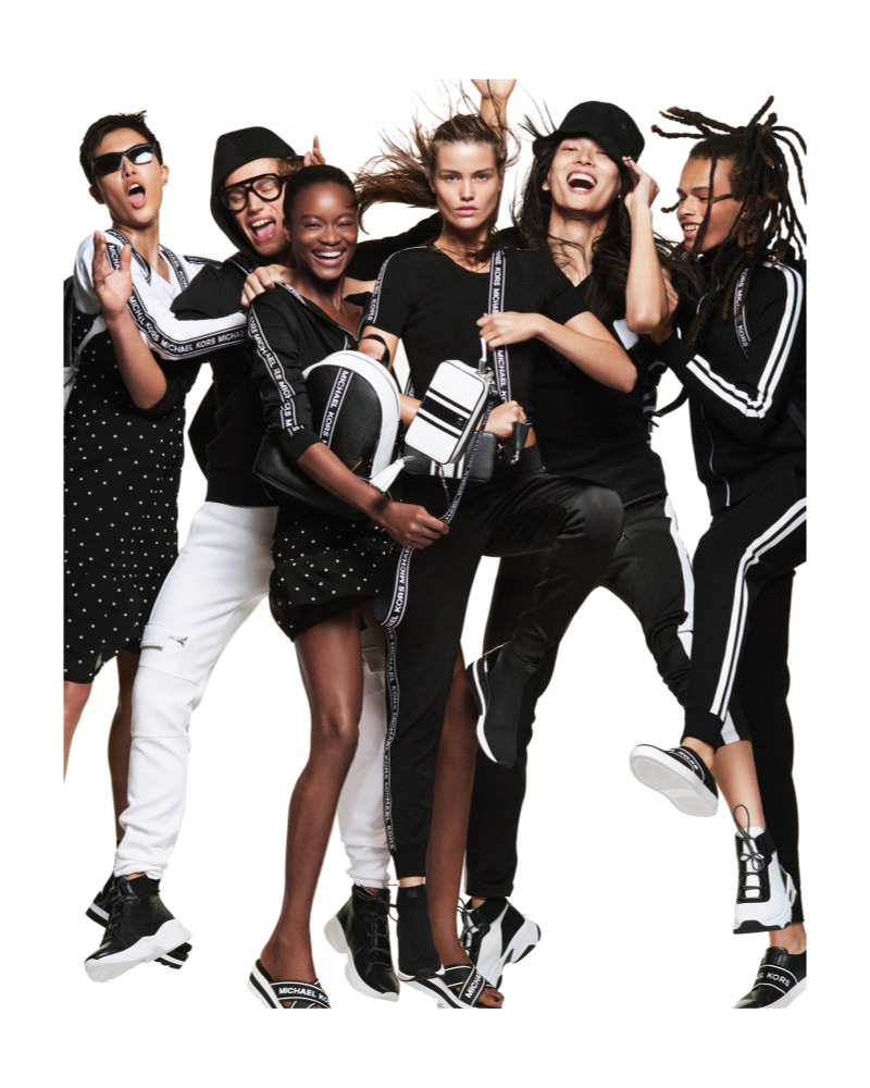 Sohyun Jung, Timo Baumann, Mayowa Nicholas, Luna Bijl, Zhengyang Zhang, and Don Lee star in the Michael by Michael Kors spring-summer 2019 campaign.