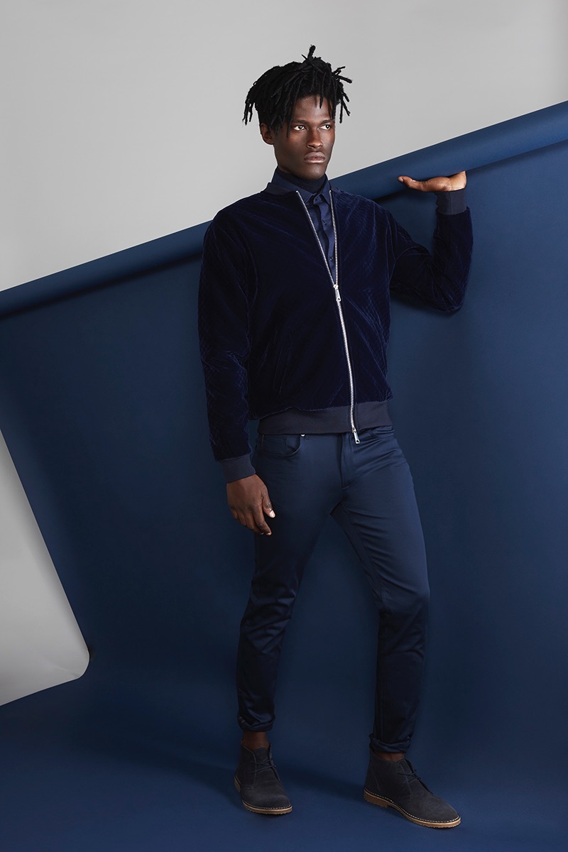 Monochrome 2019 Fashionisto Exclusive 002 Jason wears shirt Hugo Boss, turtleneck Drykorn, shoes Ralph Lauren, jacket and trousers Zara.