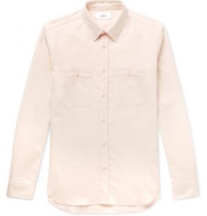 Mr P. - Cotton-Flannel Shirt - Men - Ecru Mr P. - Cotton-Flannel Shirt - Men - Ecru