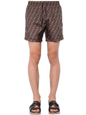 Nylon Logo Printed Swim Shorts Nylon Logo Printed Swim Shorts