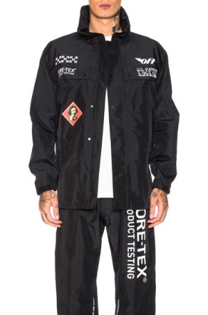 OFF-WHITE GORETEX 3/4 Zip Jacket in Black,White. - size L (also in ) OFF-WHITE GORETEX 3/4 Zip Jacket in Black,White. - size L (also in )