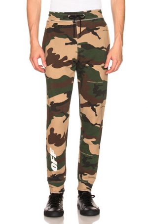OFF-WHITE Off Sweatpants in Abstract,Green,Neutrals. - size M (also in S,XL) OFF-WHITE Off Sweatpants in Abstract,Green,Neutrals. - size M (also in S,XL)