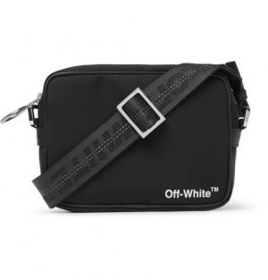 Off-White - Leather-Trimmed Logo-Print Shell Camera Bag - Men - Black Off-White - Leather-Trimmed Logo-Print Shell Camera Bag - Men - Black