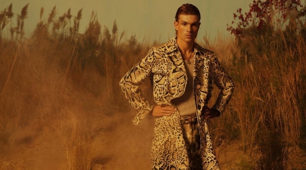 Luka Isaac Rocks Bold Style for Roberto Cavalli Spring '19 Campaign Luka Isaac sports a leopard print outfit for Roberto Cavalli's spring-summer 2019 campaign.
