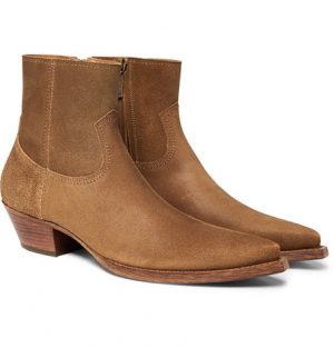 Saint Laurent - Lucas Brushed-Suede Boots - Men - Tan Saint Laurent - Lucas Brushed-Suede Boots - Men - Tan