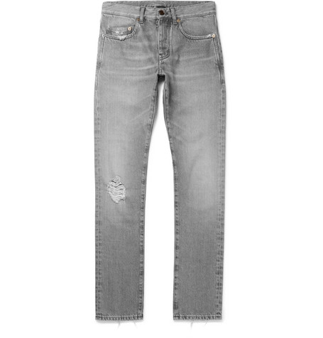 distressed grey jeans