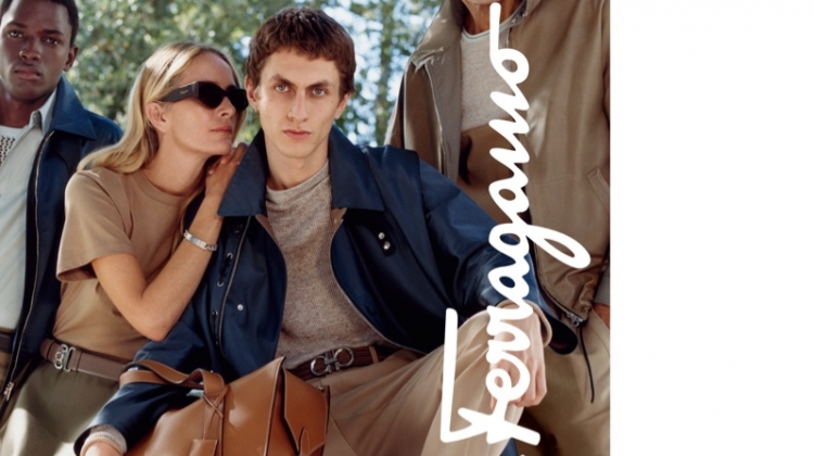 Harley Weir photographs Daniel Morel, Georgina Grenville, and Henry Kitcher for Salvatore Ferragamo's spring-summer 2019 campaign.