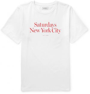 Saturdays NYC - Miller Logo-Print Cotton-Jersey T-Shirt - Men - White Saturdays NYC - Miller Logo-Print Cotton-Jersey T-Shirt - Men - White