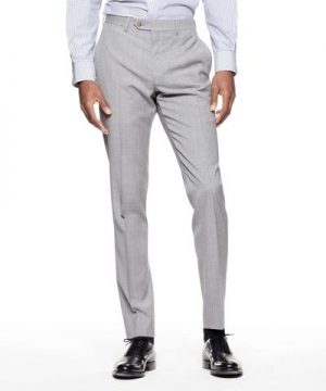 Sutton Suit Pant in Italian Grey Windowpane Tropical Wool Sutton Suit Pant in Italian Grey Windowpane Tropical Wool