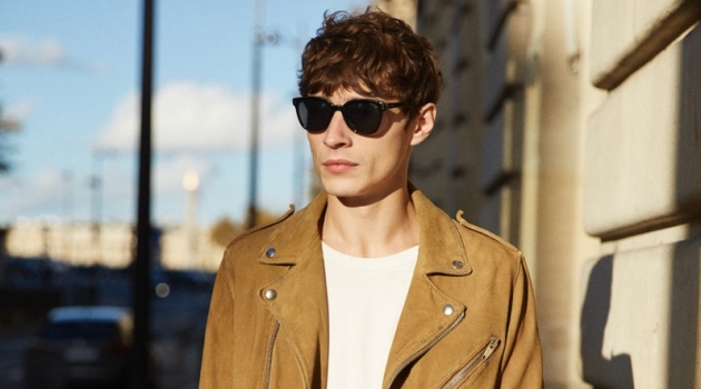 Adrien Sahores & Serge Rigvava Tap Into Cali Style with The Kooples A cool vision, Adrien Sahores rocks a biker jacket by The Kooples.