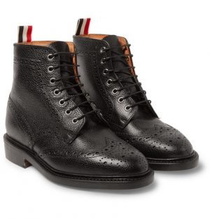 Thom Browne - Leather Wingtip Brogue Boots - Men - Black Thom Browne - Leather Wingtip Brogue Boots - Men - Black