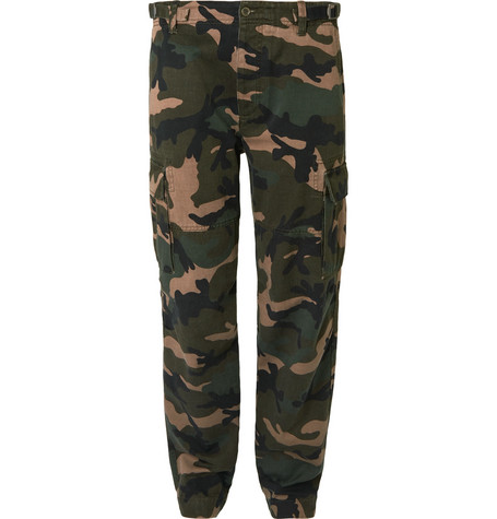 Valentino – Slim-Fit Camouflage-Print Cotton Cargo Trousers – Men ...