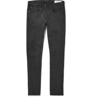 rag & bone - Fit 1 Skinny-Fit Stretch-Denim Jeans - Men - Charcoal rag & bone - Fit 1 Skinny-Fit Stretch-Denim Jeans - Men - Charcoal