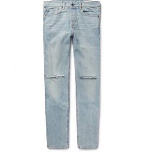 rag & bone - Fit 2 Slim-Fit Distressed Stretch-Denim Jeans - Men - Light denim rag & bone - Fit 2 Slim-Fit Distressed Stretch-Denim Jeans - Men - Light denim
