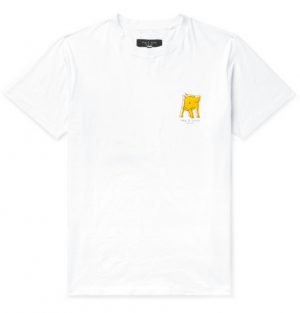 rag & bone - Printed Cotton-Jersey T-Shirt - Men - White rag & bone - Printed Cotton-Jersey T-Shirt - Men - White
