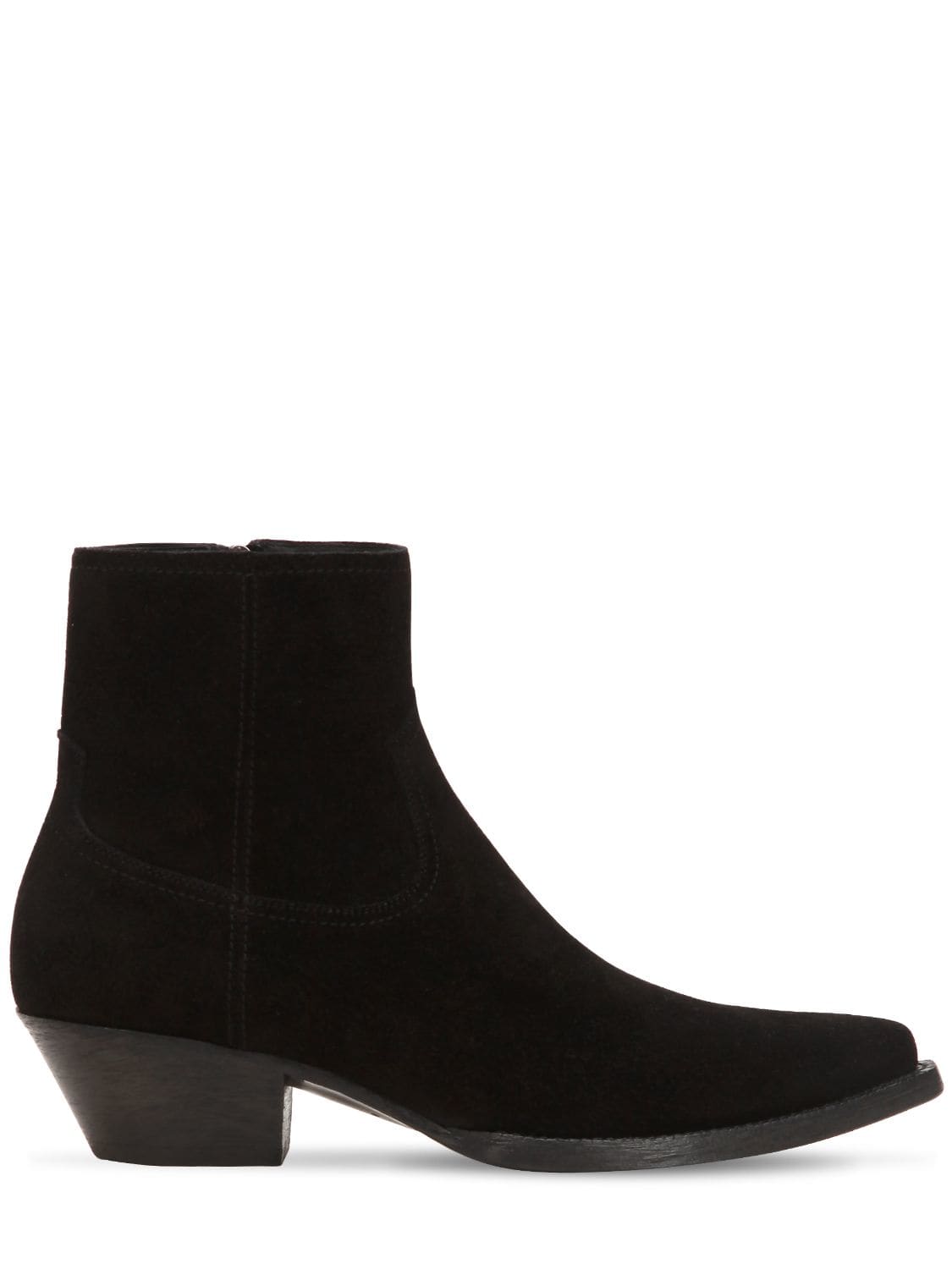 40mm Santiag Suede Ankle Boots | The Fashionisto