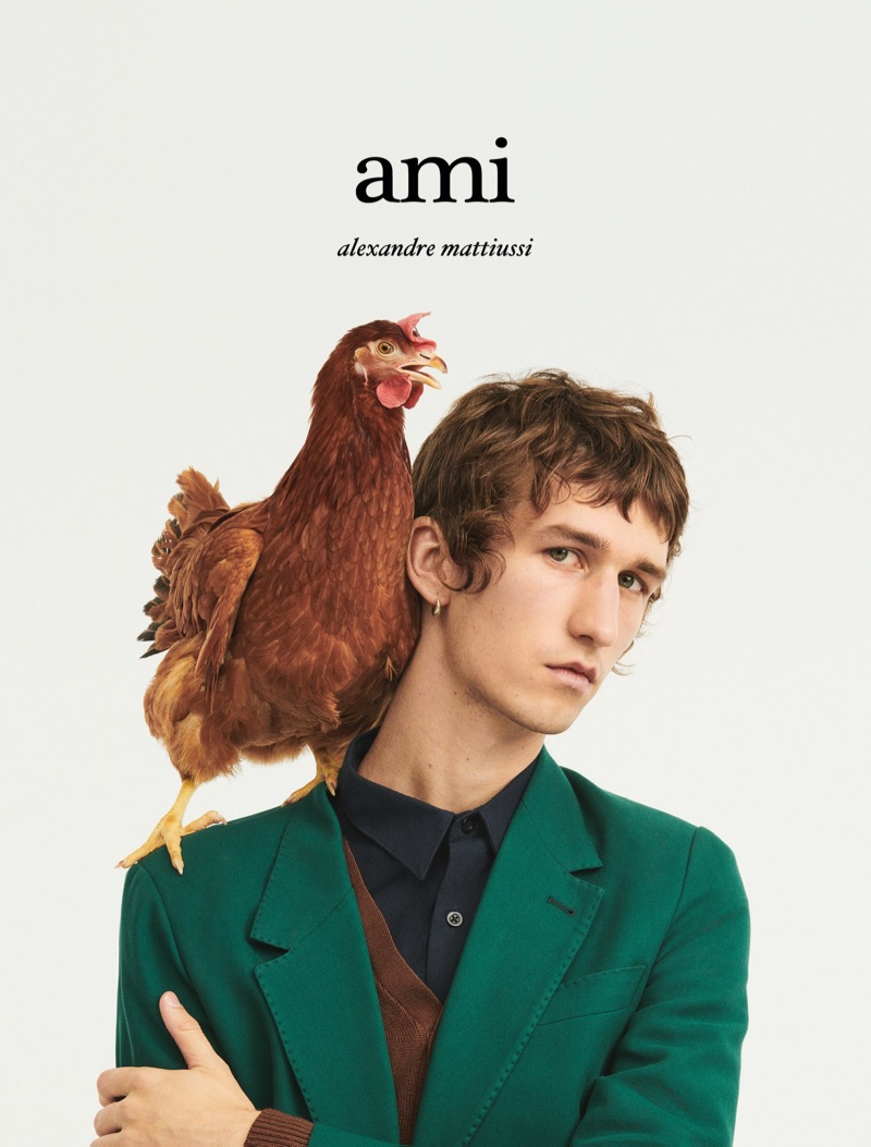 Etienne de Testa stars in Ami Paris' spring-summer 2019 campaign.