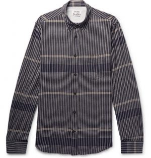 Acne Studios - Isherwood Slim-Fit Checked Stretch-Cotton Shirt - Men - Storm blue Acne Studios - Isherwood Slim-Fit Checked Stretch-Cotton Shirt - Men - Storm blue