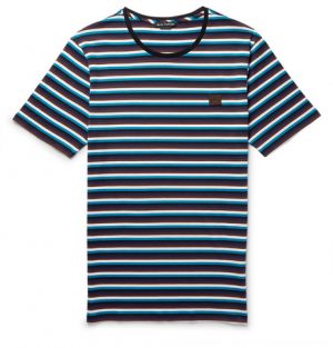 Acne Studios - Slim-Fit Striped Cotton-Jersey T-Shirt - Men - Teal Acne Studios - Slim-Fit Striped Cotton-Jersey T-Shirt - Men - Teal