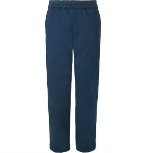 Acne Studios - Wide-Leg Cotton-Twill Drawstring Trousers - Men - Storm blue Acne Studios - Wide-Leg Cotton-Twill Drawstring Trousers - Men - Storm blue