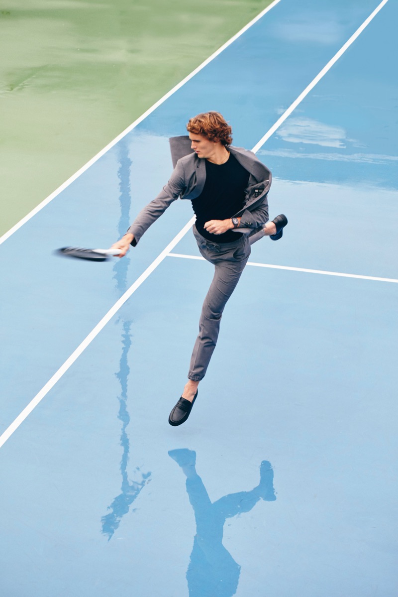 Z Zegna enlists Alexander "Sascha" Zverev to front its spring-summer 2019 Wash&Go campaign.