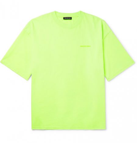 Balenciaga – Oversized Printed Cotton-Jersey T-Shirt – Men – Green ...