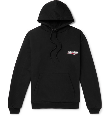 balenciaga hoodie loopback printed jersey cotton