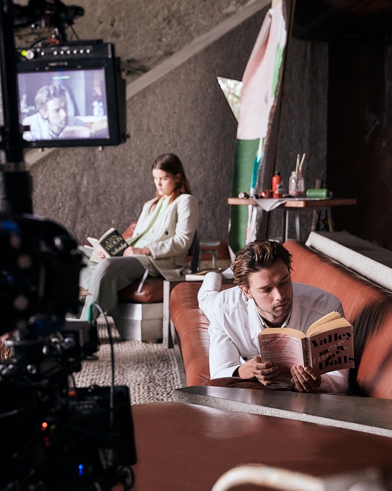 Behind the Scenes: Luna Bijl and Patrick Schwarzenegger for Mango's spring-summer 2019 campaign.