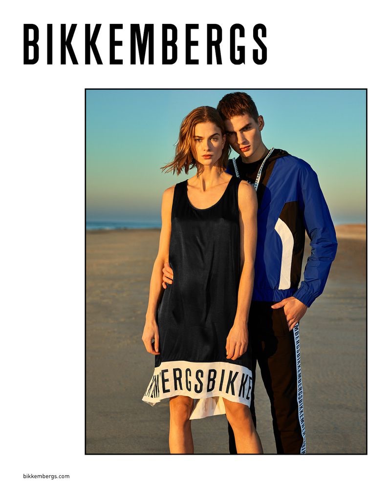 Models Bo Don and Jurriaan Seppenwoolde front Bikkembergs' spring-summer 2019 campaign.