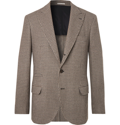 Brunello Cucinelli – Brown Alessio Houndstooth Wool and Cashmere-Blend ...