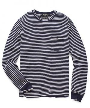 Cashmere T-Shirt Sweater in Navy Stripe Cashmere T-Shirt Sweater in Navy Stripe