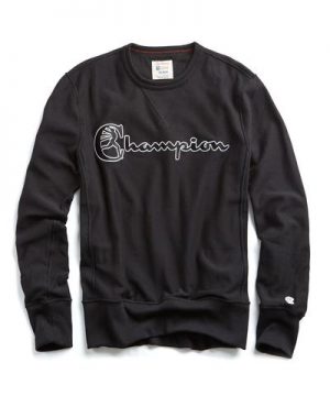 Champion Script Sweatshirt in Black Champion Script Sweatshirt in Black