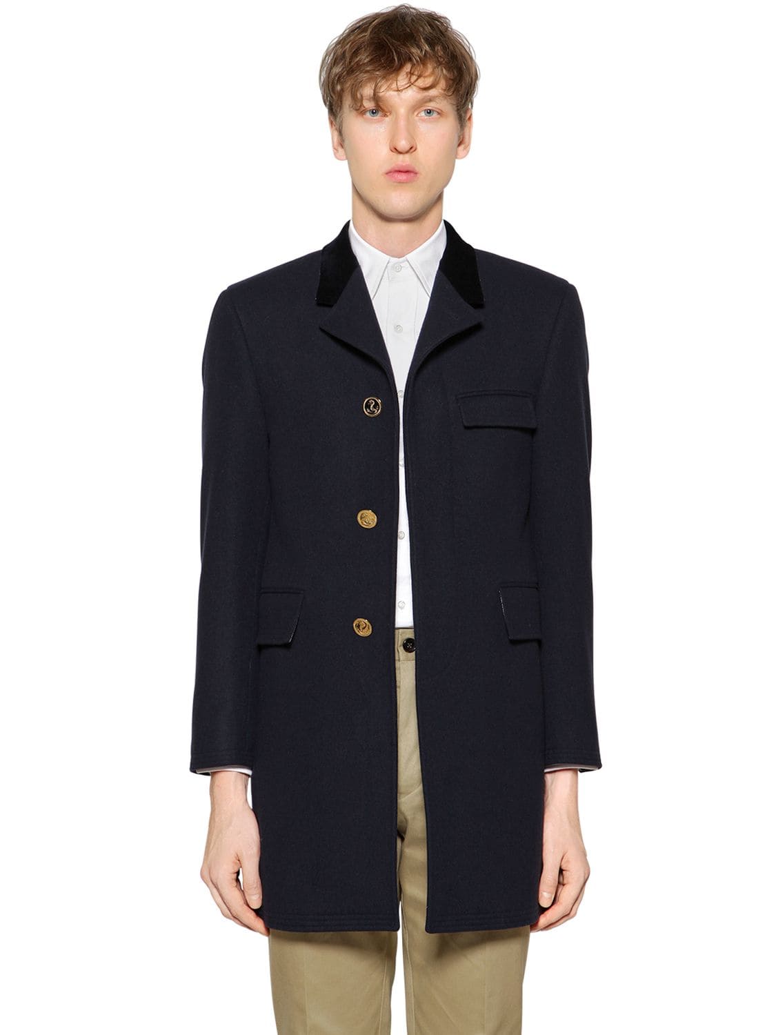 Chesterfield Melton Wool Coat | The Fashionisto