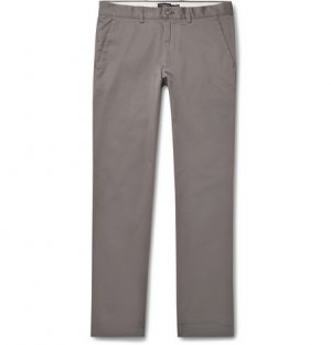 Club Monaco - Connor Slim-Fit Cotton-Twill Chinos - Men - Anthracite Club Monaco - Connor Slim-Fit Cotton-Twill Chinos - Men - Anthracite