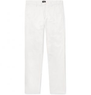 Club Monaco - Connor Slim-Fit Cotton-Twill Chinos - Men - White Club Monaco - Connor Slim-Fit Cotton-Twill Chinos - Men - White