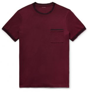 Club Monaco - Contrast-Tipped Stretch-Cotton Piqué T-Shirt - Men - Burgundy Club Monaco - Contrast-Tipped Stretch-Cotton Piqué T-Shirt - Men - Burgundy